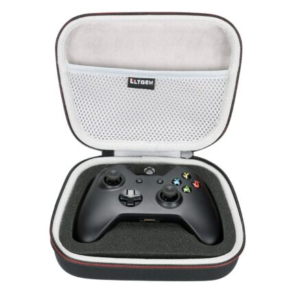 LTGEM Controller Case Compatible with Xbox Core/Xbox Elite Series 2 Core/PlayStation DualSense/GameSir G7 SE/PowerA Gaming Controller, Black+Gray