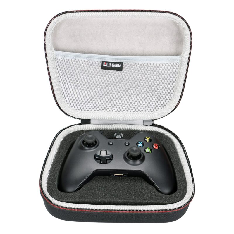 LTGEM Controller Case Compatible with Xbox Core/Xbox Elite Series 2 Core/PlayStation DualSense/GameSir G7 SE/PowerA Gaming Controller, Black+Gray