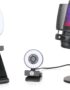 Live Video Streaming Kit, Includes 1080p 30 FPS Webcam, RGB USB Microphone, Adjustable LED Light for Twitch, YouTube, Podcast and WFH. for PC, MAC, Windows, and Laptops