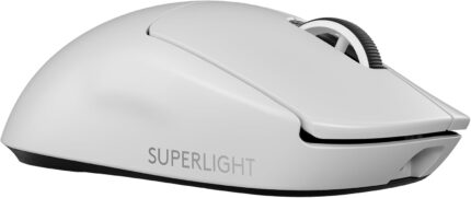 Logitech G PRO X SUPERLIGHT 2 Wireless Gaming Mouse, 60g Pro-Grade with 5 Programmable Buttons, 44k DPI Sensor, 8kHz Report Rate, USB-C Charging for PC/Mac – White