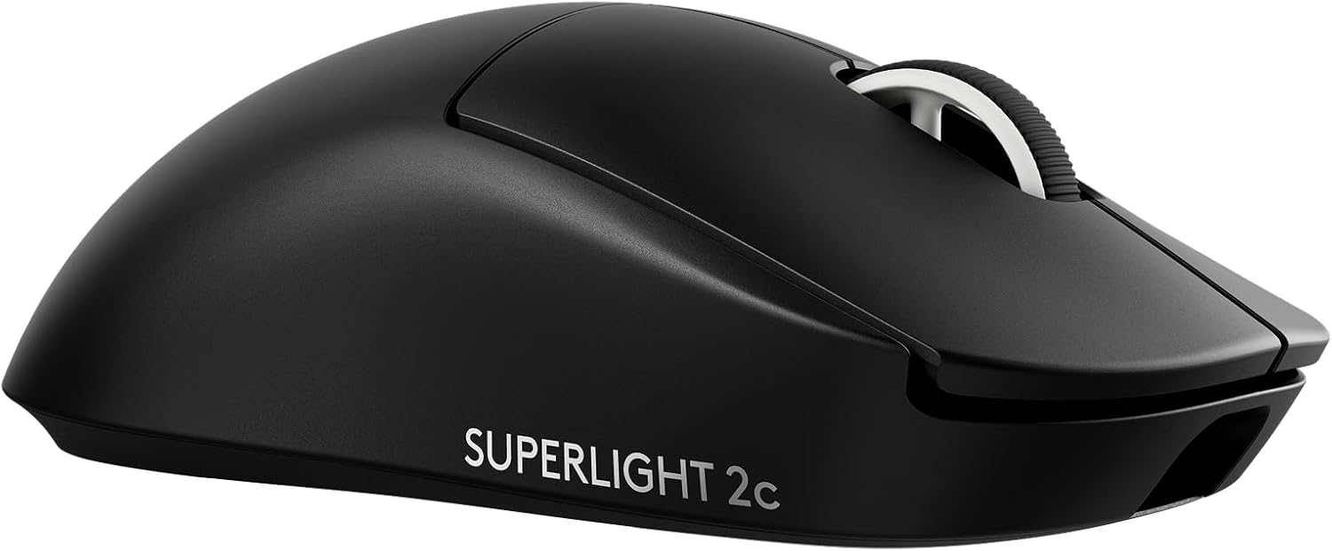 Logitech G PRO X Superlight 2c Wireless Gaming Mouse, 51 g pro-Grade Compact Mouse with 5 programmable Buttons, USB-C Charging, 44K DPI Sensor, up to 8 kHz Polling for PC/Mac – Black Logitech G PRO X Superlight 2c Wireless Gaming Mouse, 51 g pro-Grade Compact Mouse with 5 programmable Buttons, USB-C Charging, 44K DPI Sensor, up to 8 kHz Polling for PC/Mac – Black