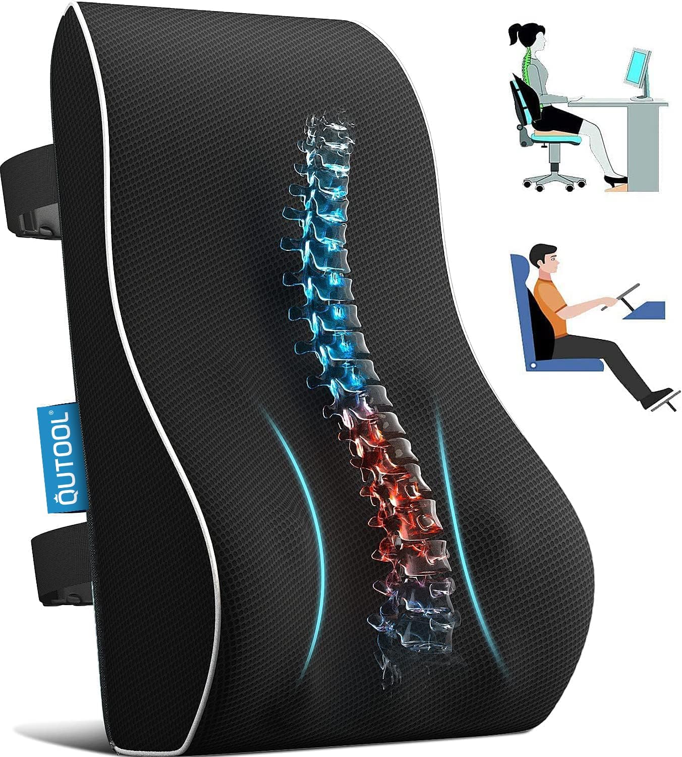 Lumbar Support Pillow for Office Chair, Office Home Essentials,Stocking Stuffers,Back Support Pillow for Car, Chair Cushions,Back Pain Relief Improve Posture,Mesh Cover Double Adjustable Straps Lumbar Support Pillow for Office Chair, Office Home Essentials,Stocking Stuffers,Back Support Pillow for Car, Chair Cushions,Back Pain Relief Improve Posture,Mesh Cover Double Adjustable Straps
