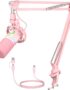 MAONO XLR/USB Dynamic Microphone Kit, RGB Gaming Mic with Software, Mute, Gain Knob, Volume Control, Boom Arm for Streaming, Podcasting, Voice-Over, Recording-PD200XS Pink