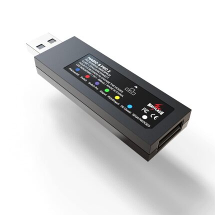 MAYFLASH Magic-S PRO 2 Wireless Bluetooth USB Adapter for PS4, Switch/Switch 2, macOS, Windows, Raspberry Pi, Compatible with Xbox Series X & S Controller, Xbox One Bluetooth, PS5 Controller and More