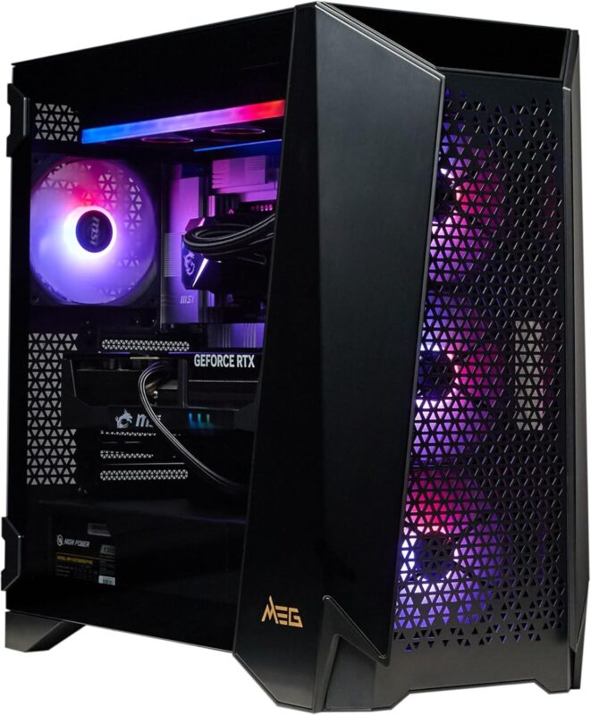 MSI Infinite RS AI Gaming Desktop: Intel Ultra 9 285K, Geforce RTX 5090 LC, 64GB DDR5, 2TB M.2 NVMe SSD, Liquid Cooling, WiFi 7, VR-Ready, Windows 11 Pro: 2NVZ9-1291US