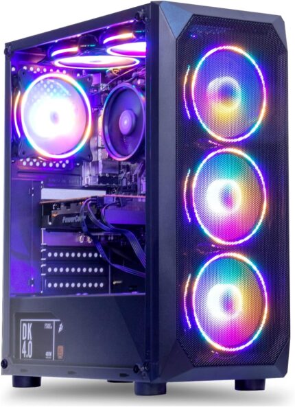 MXZ Gaming PC Computer R5 3500X, RTX3060, 16G DDR4, NVME 500G,6RGB Fans,Windows 11 Pro Ready to use, Gamer Desktop Computer(R5 3500X| RTX 3060)