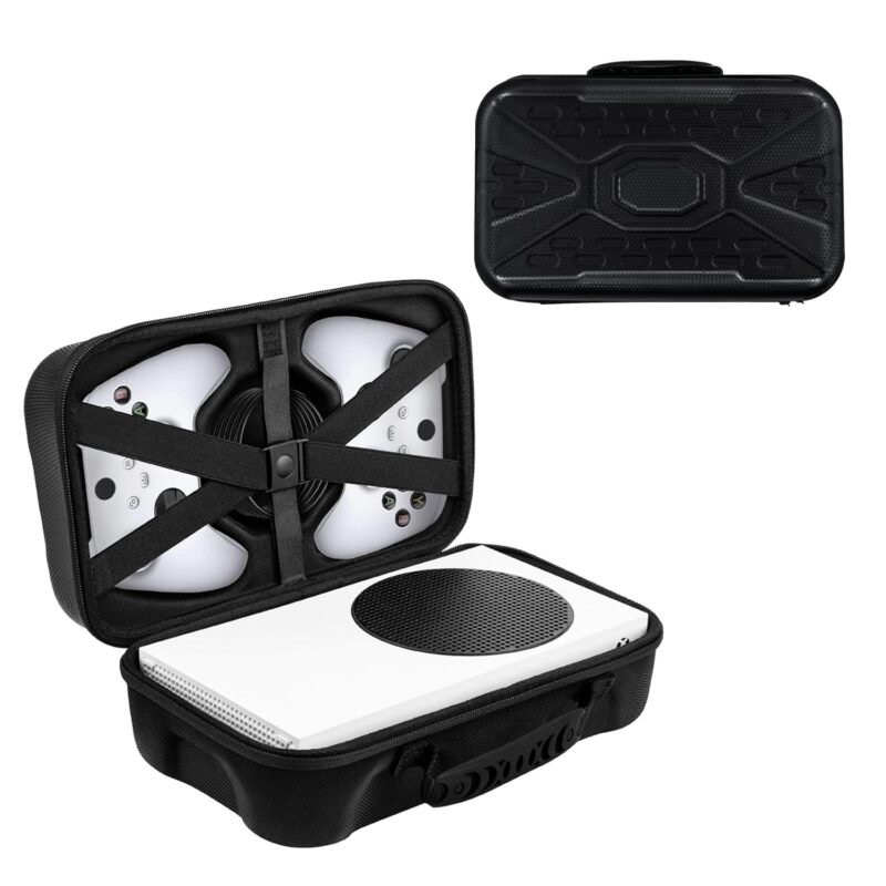 Mcbazel Hard Carrying Case for Xbox Series S, Travel Case Storage Bag for Xbox Series S Console Wireless Controller & Gaming Accessories - Black