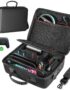 MoKo Carrying Case for Nintendo Switch 2(2025), All-in-One Portable Hard Travel Case Holds Dock, Adapter, 21 Game Cards, for Switch 2 Accessories Pro Controller, Large Capacity, Black