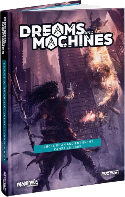 Modiphius Entertainment: Dreams & Machines: Echoes Of An Ancient Enemy – Hardcover Campaign RPG Book, Adventure in New Territory, 12 Full Adventures