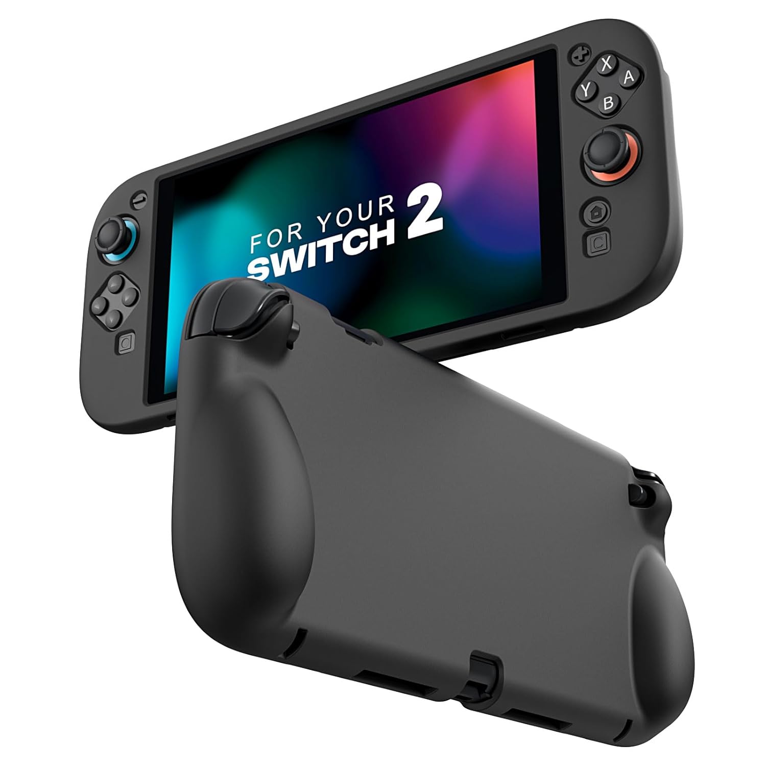 Moko Silicone Protective Case for Nintendo Switch 2 (2025) – Soft Flexible Skin Cover | Ergonomic Grip, Shock-Absorption & Anti-Scratch, Black (Non-Dockable) Moko Silicone Protective Case for Nintendo Switch 2 (2025) – Soft Flexible Skin Cover | Ergonomic Grip, Shock-Absorption & Anti-Scratch, Black (Non-Dockable)