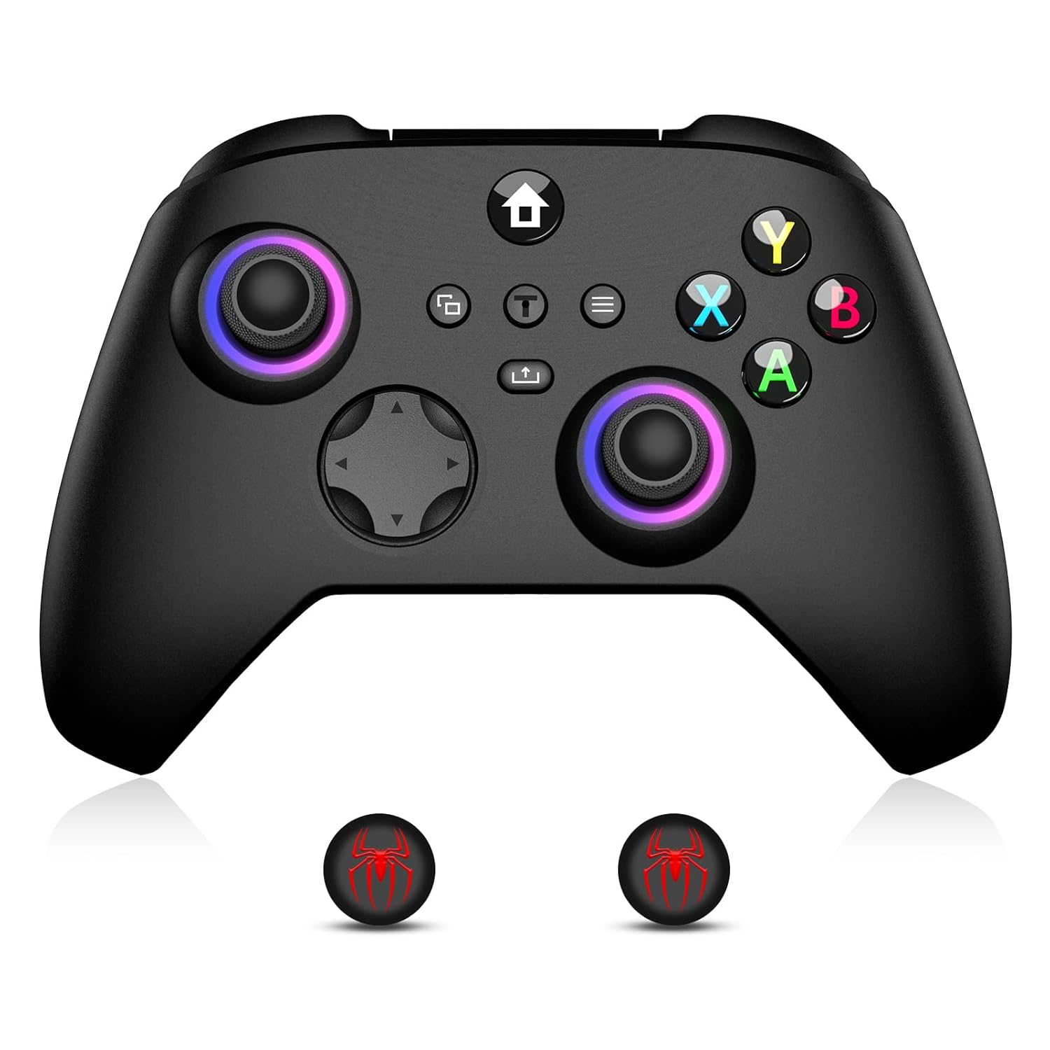 Moonag Wireless Controller for Xbox, Compatible with Xbox Series X/S/One/PC, With 2 Silicone Thumb Grips, Hall Effect Joysticks, 2.4GHz Wireless Adapter Gamepad with RGB Light, Dual Vibration, TURBO Moonag Wireless Controller for Xbox, Compatible with Xbox Series X/S/One/PC, With 2 Silicone Thumb Grips, Hall Effect Joysticks, 2.4GHz Wireless Adapter Gamepad with RGB Light, Dual Vibration, TURBO