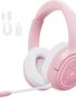 Mytrix Sakura Wireless Gaming Headset for PC, PS4, PS5, Mac, Switch, 50mm Drivers, 2.4GHz & Bluetooth Gaming Headphones with Noise Cancelling Mic, Over Ear Headphones for Xbox with Wired - Pink