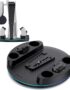 NEWDERY for PS5/Slim/Pro Console Stand, with Dual Charging Station for PS5 Controllers, Adjustable RGB Light, for PS5 Controller Charger Stand - Black