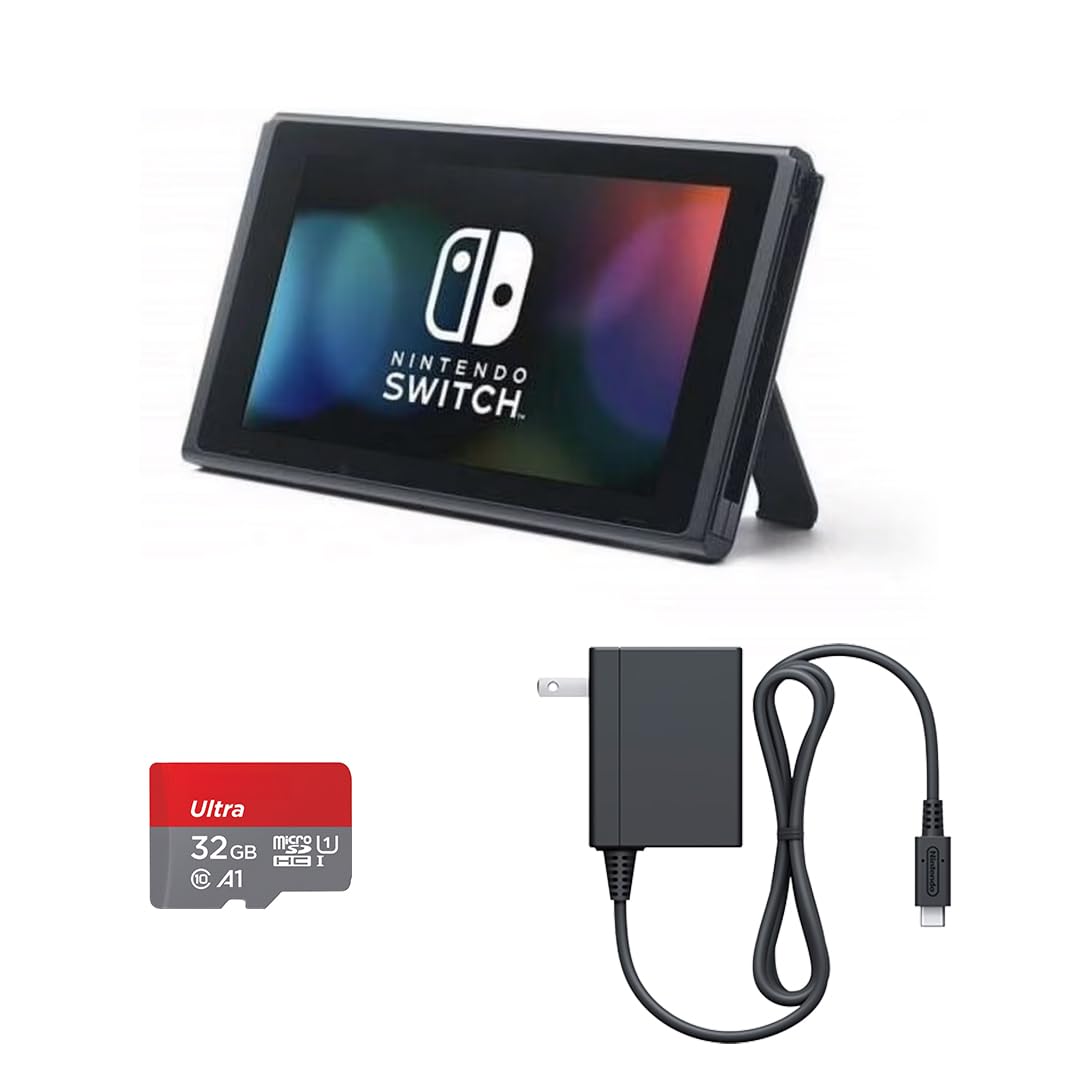 Nintendo Switch Console Bundle with 32GB MicroSD Card and USB-C Power Adapter (Renewed) Nintendo Switch Console Bundle with 32GB MicroSD Card and USB-C Power Adapter (Renewed)