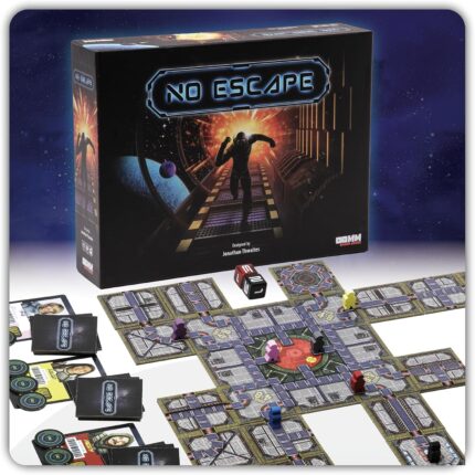 No Escape Board Game – Strategy Board Games for Adults, Family Games, Party Games. Unique Strategic Space Sabotage Traitor Maze Game with Tiles – Fun for Kids, Teenagers, Adults. 2 to 8 Players.