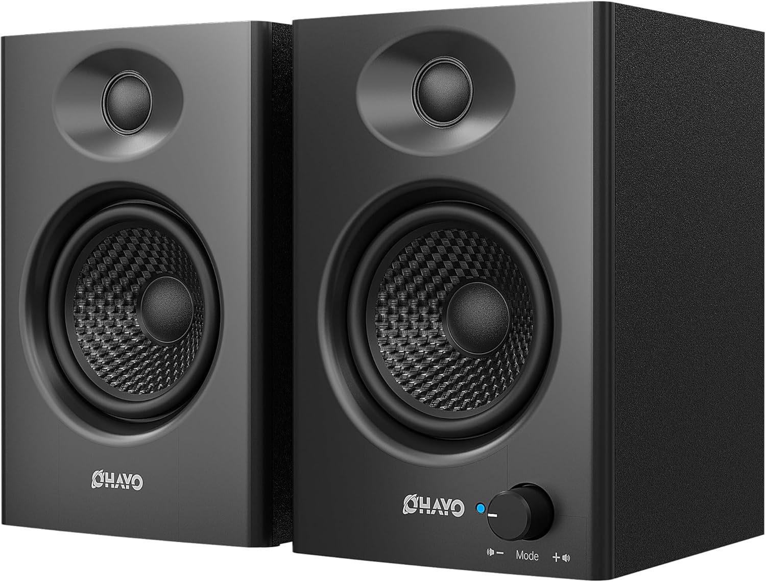 OHAYO 60W Computer Speakers for Music and Gaming, Active Bluetooth 5.3, Stereo 2.0 Speakers for Desktop PC or Laptop, 3.5mm Aux RCA USB Input, 1 Pair, Black OHAYO 60W Computer Speakers for Music and Gaming, Active Bluetooth 5.3, Stereo 2.0 Speakers for Desktop PC or Laptop, 3.5mm Aux RCA USB Input, 1 Pair, Black