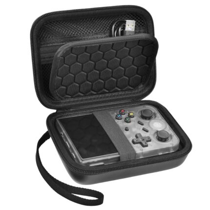 PAIYULE Travel Case Compatible with RG353V/ RG353VS/ R36S/ Game Boy Retro Handheld Game Console, Handheld Emulator Storage Holder Organizer, Android Game Console Carrying Bag (Box Only)