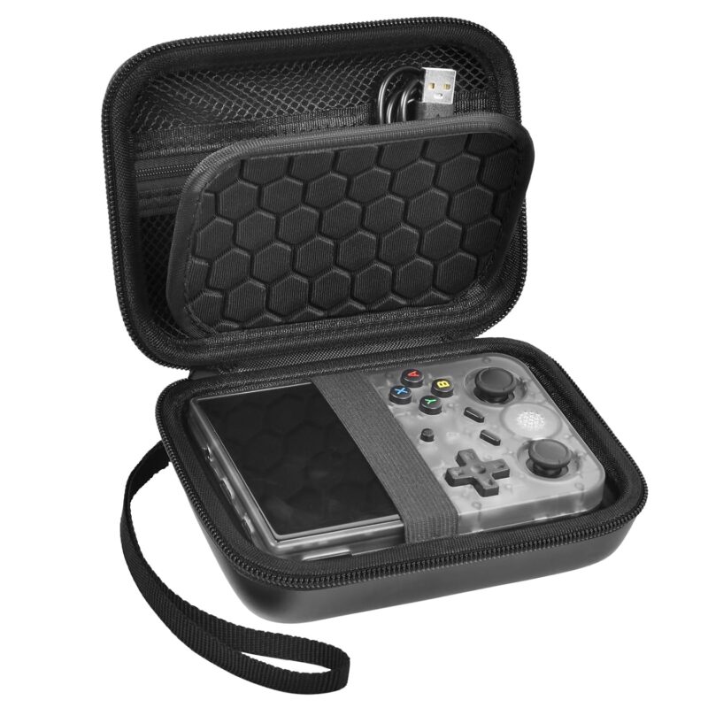PAIYULE Travel Case Compatible with RG353V/ RG353VS/ R36S/ Game Boy Retro Handheld Game Console, Handheld Emulator Storage Holder Organizer, Android Game Console Carrying Bag (Box Only)