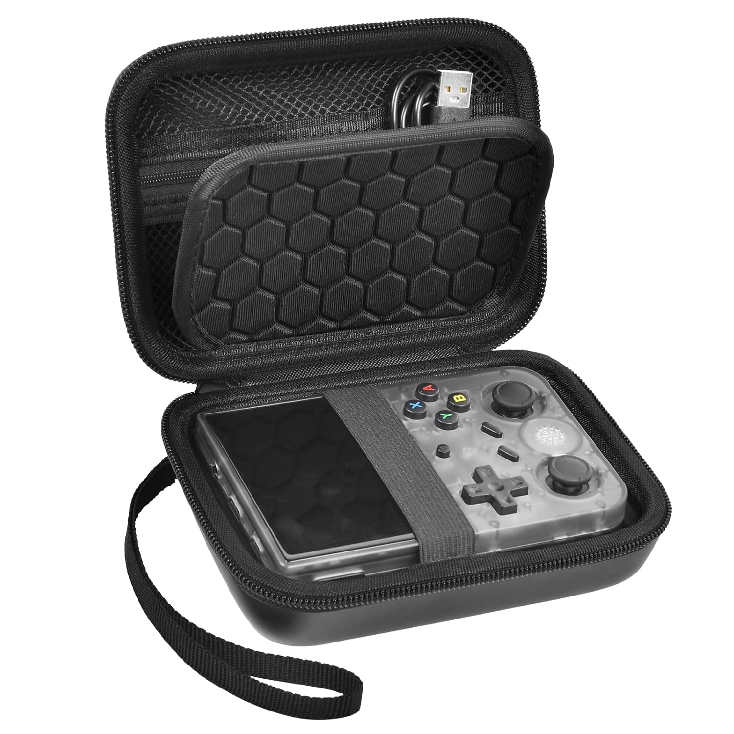 PAIYULE Travel Case Compatible with RG353V/ RG353VS/ R36S/ Game Boy Retro Handheld Game Console, Handheld Emulator Storage Holder Organizer, Android Game Console Carrying Bag (Box Only) PAIYULE Travel Case Compatible with RG353V/ RG353VS/ R36S/ Game Boy Retro Handheld Game Console, Handheld Emulator Storage Holder Organizer, Android Game Console Carrying Bag (Box Only)