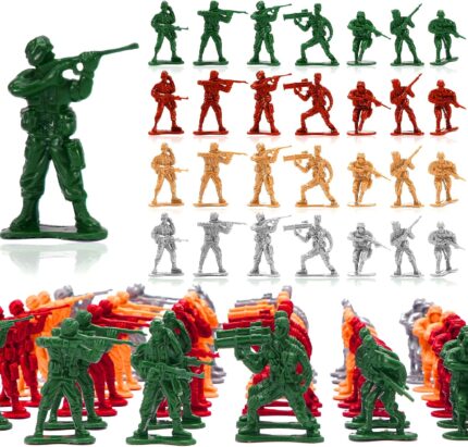 PROLOSO Army Men Action Figures Playset 240 Pcs Plastic Military Soldiers Toy Set for Kids Boys War Game Figures