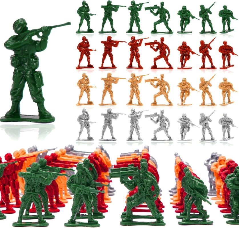 PROLOSO Army Men Action Figures Playset 240 Pcs Plastic Military Soldiers Toy Set for Kids Boys War Game Figures