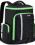 PS5 Backpack, Gaming Carry Backpack Compatible with Playstation 5 / PS5 Slim / PS4 / Xbox One, Travel Carrying Case with Multiple Pockets for 15.6” Laptop and Gaming Accessories, Black& Green