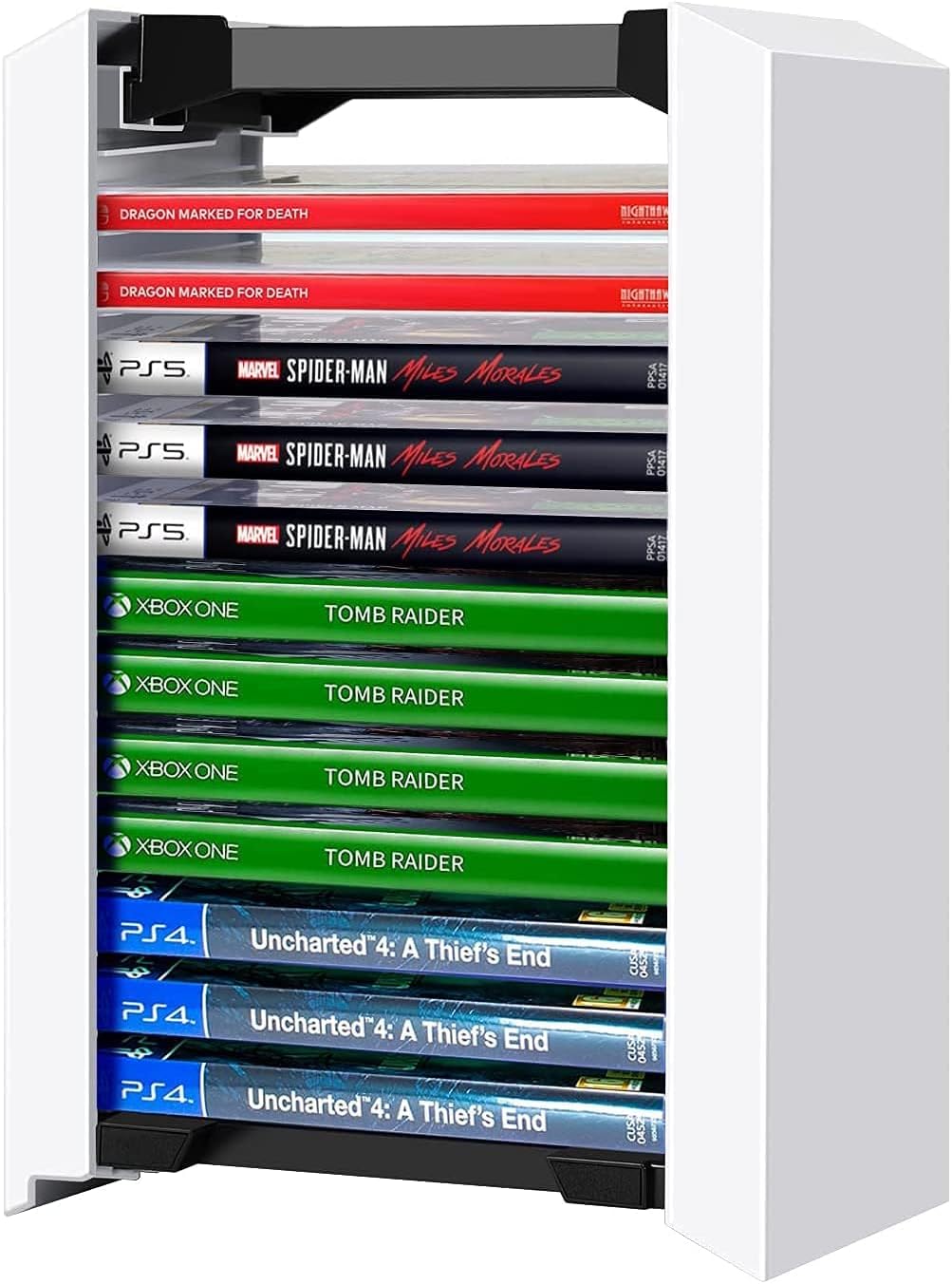 PS5 Game Storage Tower – Universal Disk Holder for 36 Games or Blu-Ray – Rack for PS4, PS5, Xbox Series X/S, Nintendo Switch and Blu-Ray Disks PS5 Game Storage Tower – Universal Disk Holder for 36 Games or Blu-Ray – Rack for PS4, PS5, Xbox Series X/S, Nintendo Switch and Blu-Ray Disks