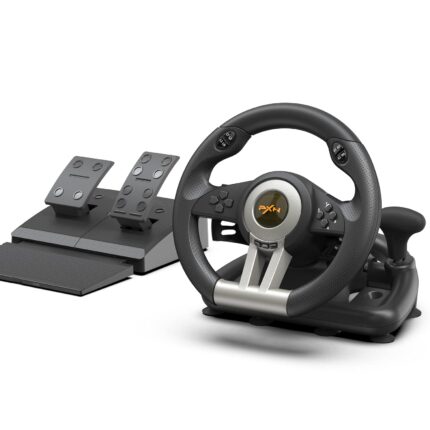 PXN PC Racing Wheel, V3 PRO 180 Degree Universal USB Car Sim Game Steering Wheel with Pedals for Xbox One, Xbox Series S/X, PS3, PS4, Switch