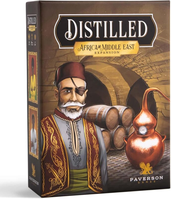 Paverson Games: Distilled: Africa & Middle East Expansion - Thematic Strategy Card Game, Crafting Spirits Board Game, Ages 14+, 1-5 Players, 60+ Mins