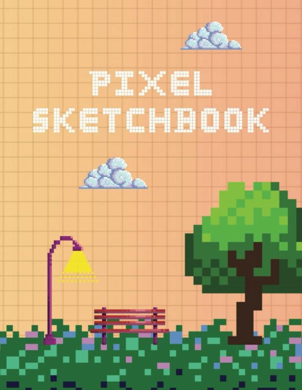 Pixel Art Sketchbook: Blank 5x5 mm Square Grid Paper to Create Patterns and Digial Art Designs for Indie Game Developer and Computer Graphics Artists