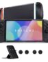 PlayVital Ranger Protective Case for Nintendo Switch 2 with Stand | Ergonomic Anti-Slip Silicone Grips, Dockable Hard Shell, 4 Thumbstick Caps | Quick-Release-Joycon Design Full-Body Cover, Black