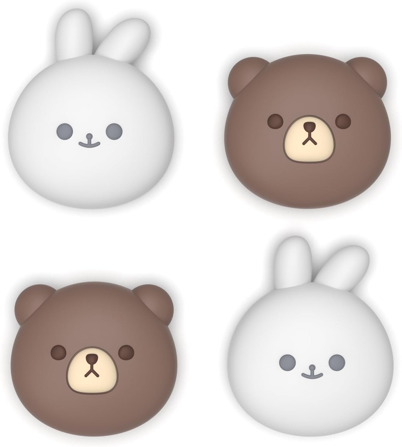PlayVital Thumb Grips for Nintendo Switch 2 | Kawaii Silicone Joystick Caps (4-Pack) – Cute Accessories Animal Design Thumbstick Covers for Joycon 2 – Chubby Bear & Smiley Bunny PlayVital Thumb Grips for Nintendo Switch 2 | Kawaii Silicone Joystick Caps (4-Pack) – Cute Accessories Animal Design Thumbstick Covers for Joycon 2 – Chubby Bear & Smiley Bunny