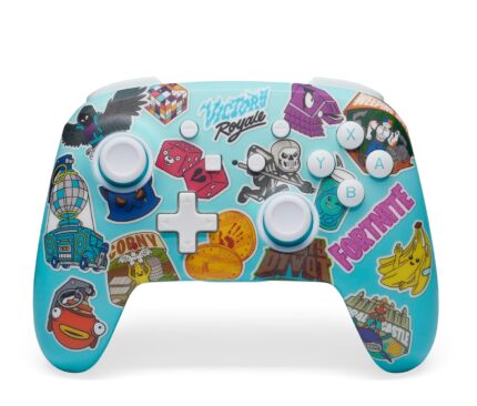 PowerA Enhanced Wireless Controller for Nintendo Switch/Switch 2 / Switch Lite/OLED Model – Fortnite Sticker Mania – Gamepad, game controller, Officially Licensed