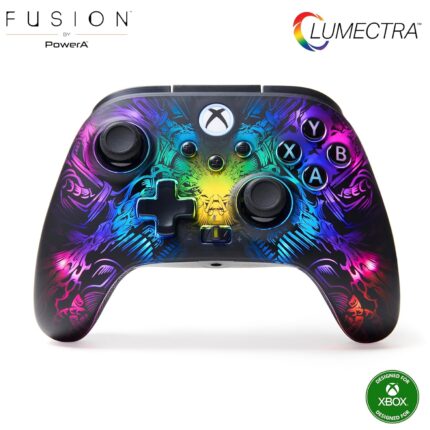 PowerA FUSION Pro Wireless Controller for Xbox Series X|S with Lumectra, RGB lighting, hidden design, adjustable height thumbsticks, Hall Effect modules, pro gaming controller, low latency wireless, mappable buttons, works with Xbox One and Windows 10/11