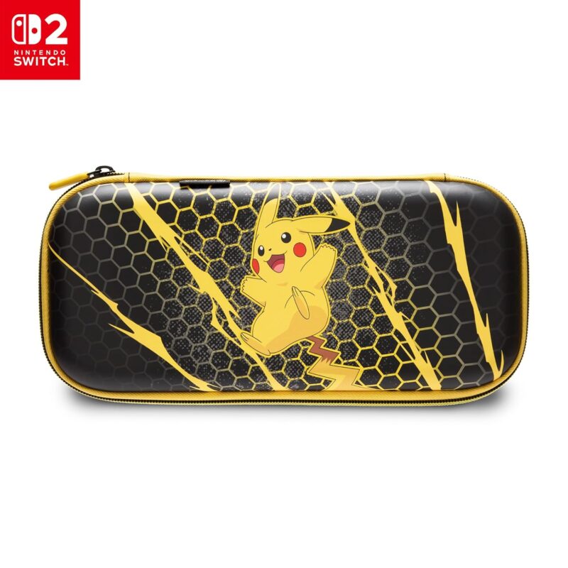 PowerA Slim Case for Nintendo Switch 2 - Pikachu Storm, Officially Licensed, Protective Case, Holds 10 Game Cards, Padded Screen Protector, Built-in Play Stand