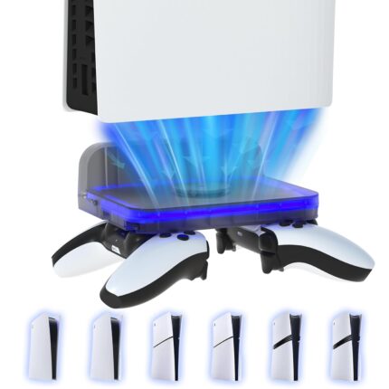 Ps5 wall mount for All PS5 Models,Ps5 accessories stand with RGB Lights,Wall mount kit for ps5 pro/ps5 /ps5 slim console(digital/disc),ps5 shelf