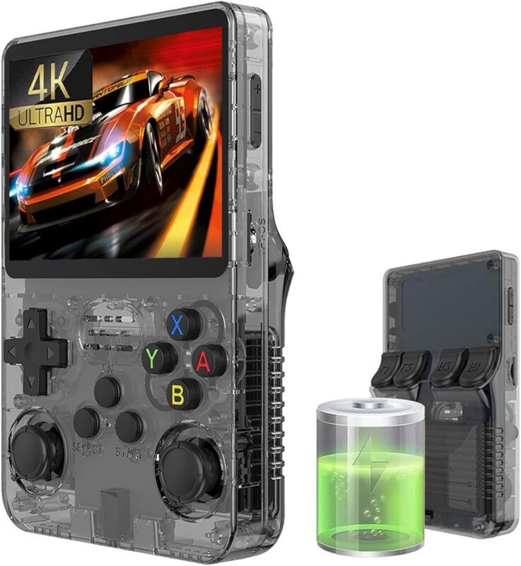 R36S Handheld Game Console, Retro Games Console – Portable Retro Handheld Gaming System with Built-in Classic Games, 64GB Compact Retro Gaming Console