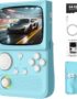 R36T Retro Handheld Game Console, Portable Retro Gaming Console with 3.5” CRT-Inspired Screen, 3500mAh Arcade Classics, Supports Multiple Mainstream Emulators, WiFi Network Battling, 64GB (Blue)