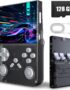 R40S Pro+ Handheld Game Console, 18000+ in 1 Games Mini Retro Video Console, 3.5-Inch IPS Screen,128GB TF Memory Memory,Built in 45+ Emulators,3800mAh Battery (Black 128G)