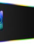 RGB LED Mouse Pad with 15W Wireless Charger Gaming Mouse Pad with 10 Light Modes, Extra Large Mousepad Non-Slip Rubber Base Computer Keyboard Mat for Men