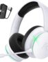 RYR Wireless Gaming Headset, Bluetooth 5.3, 3D Surround Sound, Rotatable Earmuffs, Wireless Gaming Headphones with Noise Canceling Microphones for Xbox Series X|S, Xbox One, PS5, PS4, Mac-Blackwhite