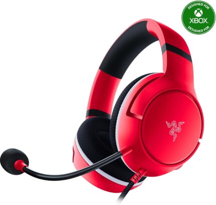 Razer Kaira X Wired Headset for Xbox Series X|S, Xbox One, PC, Mac & Mobile Devices: Triforce 50mm Drivers – HyperClear Cardioid Mic – Memory Foam Ear Cushions – On-Headset Controls – Pulse Red