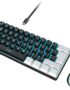 RedThunder 60% Gaming Keyboard and Mouse Combo, Ultra-Compact 61-Key RGB Backlit Mini Keyboard, Lightweight 7200 DPI Honeycomb Optical Mouse, RGB Wired Gaming Set for PC PS5 Xbox Gamer(Black-White)