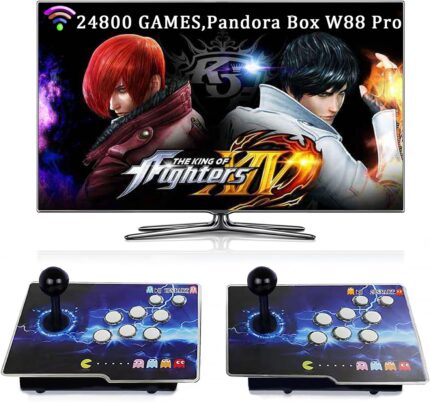 RegiisJoy 24800 in 1 Arcade Game Console Pandoras W88 Pro WiFi Function Game Machine for PC & Projector & TV, 2-4 Players, 1280X720, 3D Games, Search/Hide/Save/Load/Pause Games, Favorite List