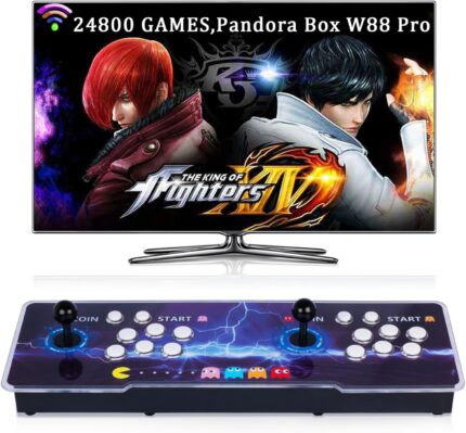 RegiisJoy 24800 in 1 Arcade Game Console WiFi Function Pandora’s Box W88 Pro Classic Retro Game Machine for PC & Projector & TV,1280X720,Search/Hide/Save/Load/Pause Games,Favorite List