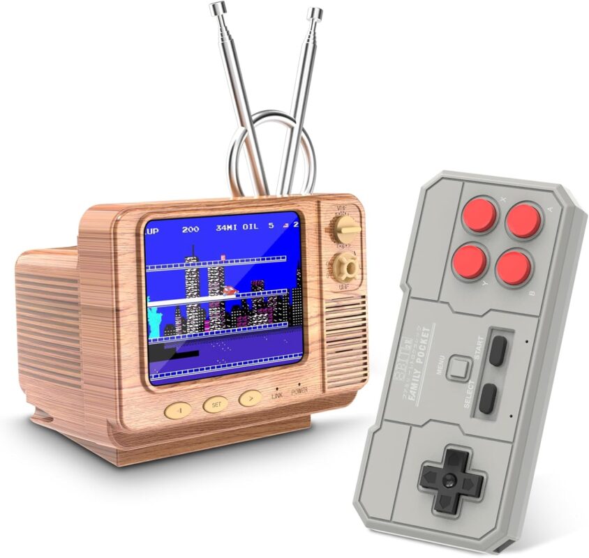 Retro Handheld Game Console - GV300S 42 JALECO+168 Classic Games Mini TV Style with 3.0 Inch IPS Screen, Save Search, Support 2-Player & Dual Console Type-C Link