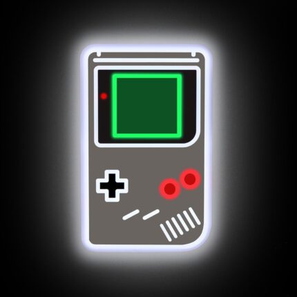 Retro Handheld Game Console Neon Signs For Wall Decor, Game Room Decor. GB Edge-Lit LED Sign, Gaming Lights For Teen Boy Men Gamer Gifts.