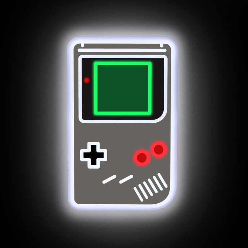Retro Handheld Game Console Neon Signs For Wall Decor, Game Room Decor. GB Edge-Lit LED Sign, Gaming Lights For Teen Boy Men Gamer Gifts.