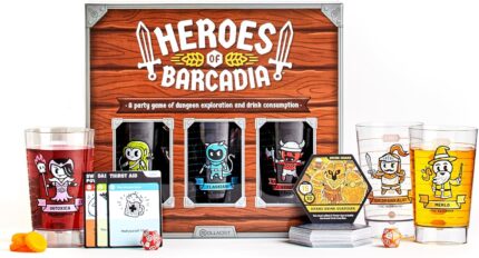 Rollacrit Heroes of Barcadia Board Game – Party Game with Liquid Life System™ & Waterproof Pieces