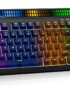 SABLUTE Silent Gaming Keyboard with Sound-Sync Light Show LED Display, Quiet Mechanical Feel Gaming Switch, Anti-Ghosting, Ultra-Low Latency, RGB Backlit, Wired thocky Keyboards for PC/Xbox/PS5